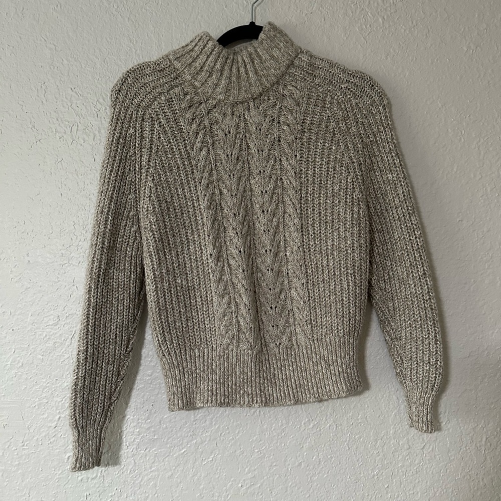 Time and Tru Cream Turtleneck Sweater